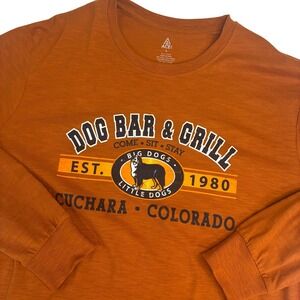 Dog Bar & Grill Cuchara Colorado Orange Graphic Longsleeve T‎ Shirt Large